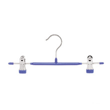 Metal Bottom Plastic Covered Trousers Hanger with Clips